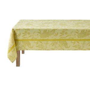 A L'orangerie - Yellow Tablecloth by Le Jacquard Francais
