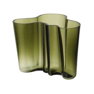 Aalto Vase 160mm 6.3&quot Moss Green by Iittala