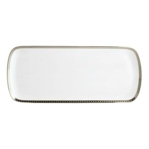 Athena Platinum Cake Platter Rectangular by Bernardaud