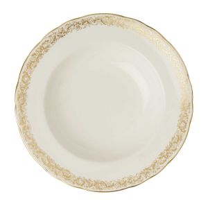 Aves Gold Narrow Band Rim Soup L/S by Royal Crown Derby