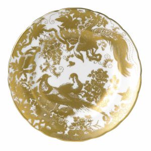 Aves Gold Salad Plate by Royal Crown Derby