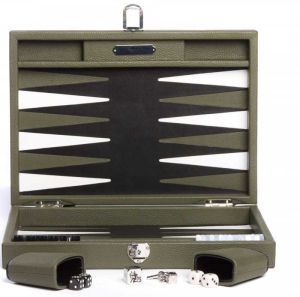 Backgammon Medium Buffalo Leather Almond by Hector Saxe