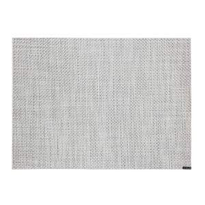 Basketweave Placemat Rectangular White/Silver by Chilewich