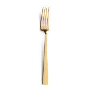 Bauhaus Matte Gold Serving Fork by Cutipol