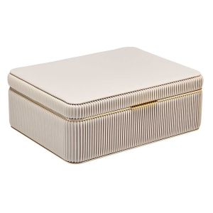 Bella Large Jewellery Box Bone by Wolf