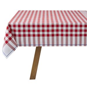 Bistrot Francais Red Tablecloth by Le Jacquard Francais