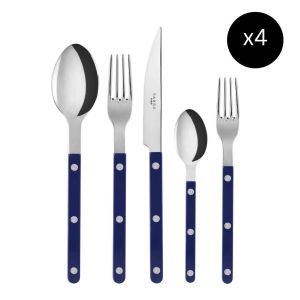 Bistrot Solid Navy Blue 20 Pieces Cutlery Set by Sabre