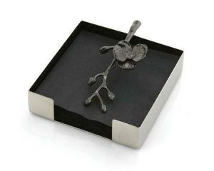 Black Orchid Cocktail Napkin Holder by Michael Aram