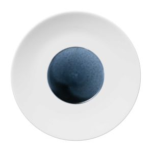 Blue Silent Coupe Plate, Large by Hering Berlin