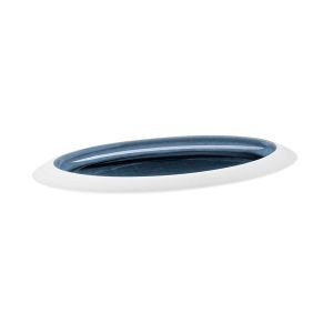 Blue Silent Oval Platter by Hering Berlin