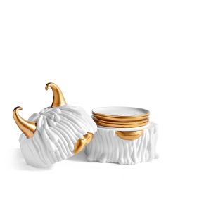 Box + Plates Lynda - White (Set of 4) by L'Objet