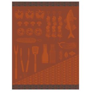 Braise - Feu Tea Towel 24&quot x 31&quot by Le Jacquard Francais