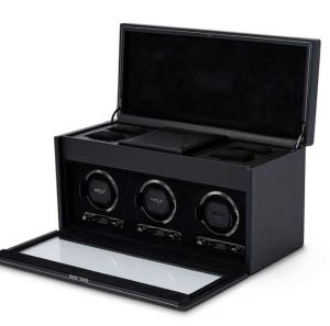 British Racing British Racing Triple Watch Winder - Black by Wolf
