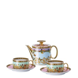Butterfly Garden Modern Tea Set for Two (Incl. Tea Pot & 2 Tea Cups/Saucers) by Versace