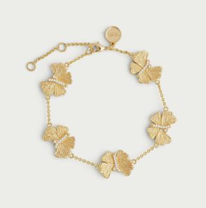 Butterfly Gold Station Bracelet by Anabel Aram