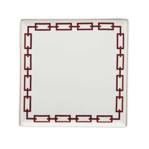Catene Scarlatto Vide Poche Squared Plate by Richard Ginori