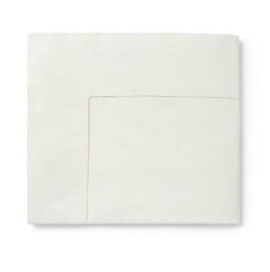 Celeste Ivory Full Queen Flat Sheet by Sferra
