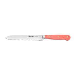 Classic Coral Peach 5&quot Serrated Utility Knife by Wusthof Trident