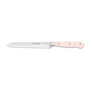 Classic Pink Himalayan Salt 5&quot Serrated Utility Knife by Wusthof Trident