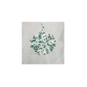 Cocktail Napkin Perles D'hiver Argent by Francoise Paviot