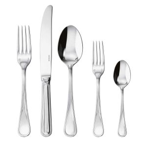 Contour Stainless 5 Pcs Place Setting with Solid Handle Knife by Sambonet