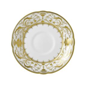 Darley Abbey White Tea Saucer by Royal Crown Derby