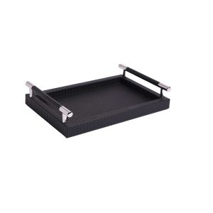 Dedalo Firenze Small Rectangular Tray Black by Pinetti