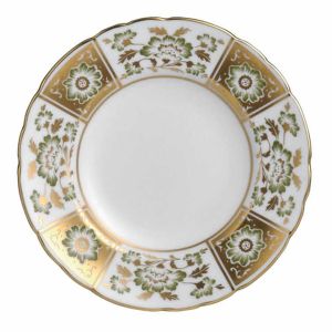 Derby Panel Green Bread and Butter Plate by Royal Crown Derby