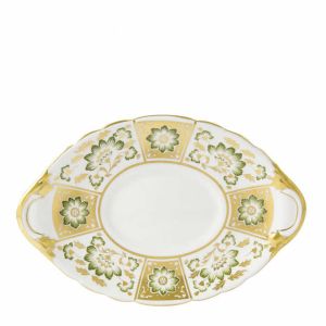 Derby Panel Green Sauce Boat Stand by Royal Crown Derby