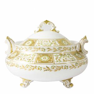Derby Panel Green Soup Tureen & Cover by Royal Crown Derby