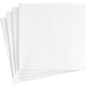 Dinner Napkin White Paper Linen by Caspari