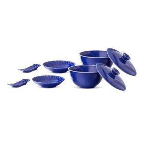 Double Rouche Blue Asian Rice/Soy Set 4pc by Buccellati