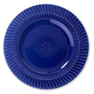 Double Rouche Blue Dinner Plate by Buccellati