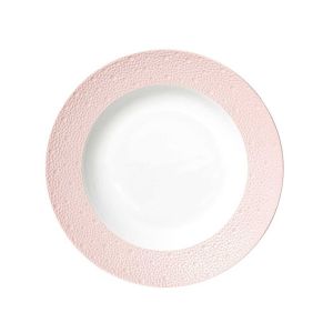 Ecume Rose De Coree Rim Soup by Bernardaud