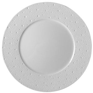 Ecume White Service Plate 11.6in by Bernardaud