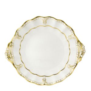 Elizabeth Gold Cake Plate by Royal Crown Derby
