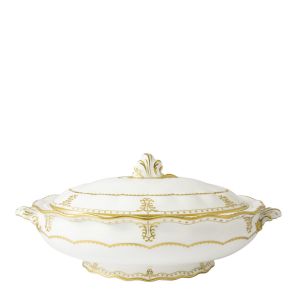 Elizabeth Gold Covered Vegetable Dish by Royal Crown Derby