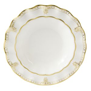Elizabeth Gold Rim Soup Large by Royal Crown Derby