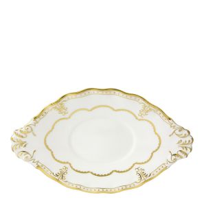 Elizabeth Gold Sauce Boat Stand by Royal Crown Derby