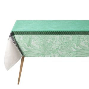 Escapade Tropicale Green Tablecloth by Le Jacquard Francais