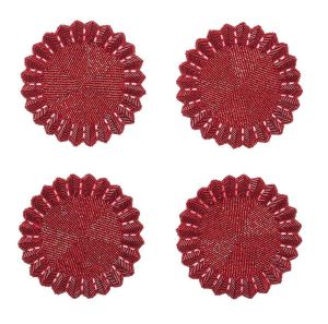 Baccarat Etoile Coaster Red Set Of 4 by Kim Seybert