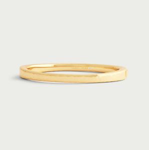 Farrier Gold Medium Hinged Bangle by Anabel Aram