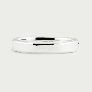 Farrier Silver Wide Hinged Bangle by Anabel Aram