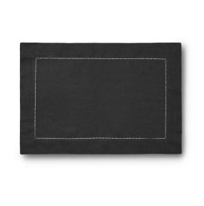 Festival Black - Set Of Four Placemats by Sferra