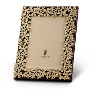 Garland Frame Gold + Yellow Crystals 8x10 by L'Objet