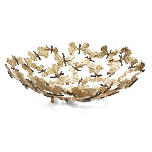 Butterfly Ginkgo Centerpiece Bowl by Michael Aram
