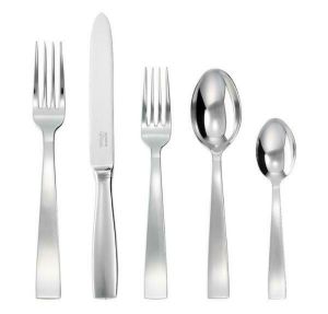 Gio Ponti Stainless 5 Pcs Place Setting with Hollow Handle Knife by Sambonet