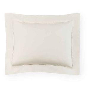 Giza 45 Percale Ivory King Pillowsham by Sferra