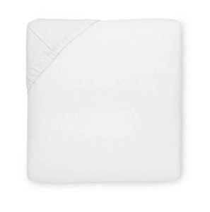 Giza 45 Percale White Cal Kg Bottom Fitted by Sferra