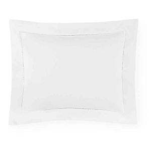 Giza 45 Percale White Standard Pillow sham by Sferra